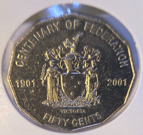 50 Cent 2001 VIC Centenary Of Federation Circulated - Image 2